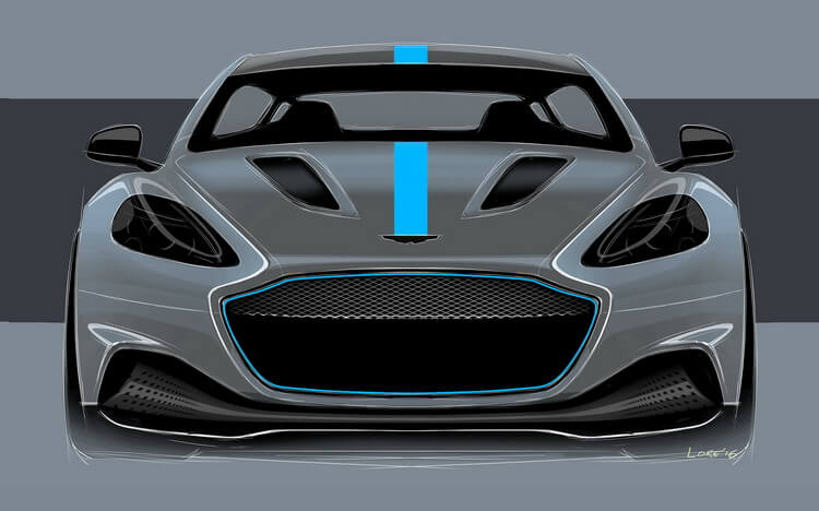 Aston Martin RapidE Concept — вид спереди Aston Martin RapidE Concept — вид спереди