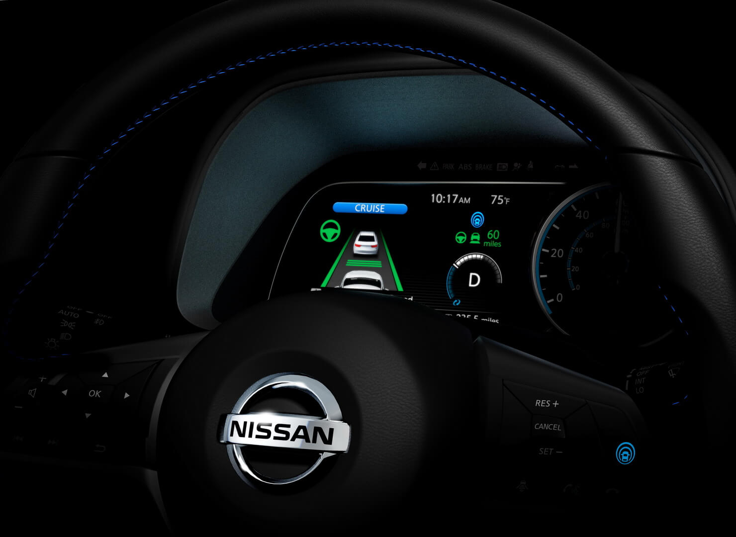 Фото работы автопилота «ProPilot» Nissan Leaf 2018 Фото работы автопилота «ProPilot» Nissan Leaf 2018