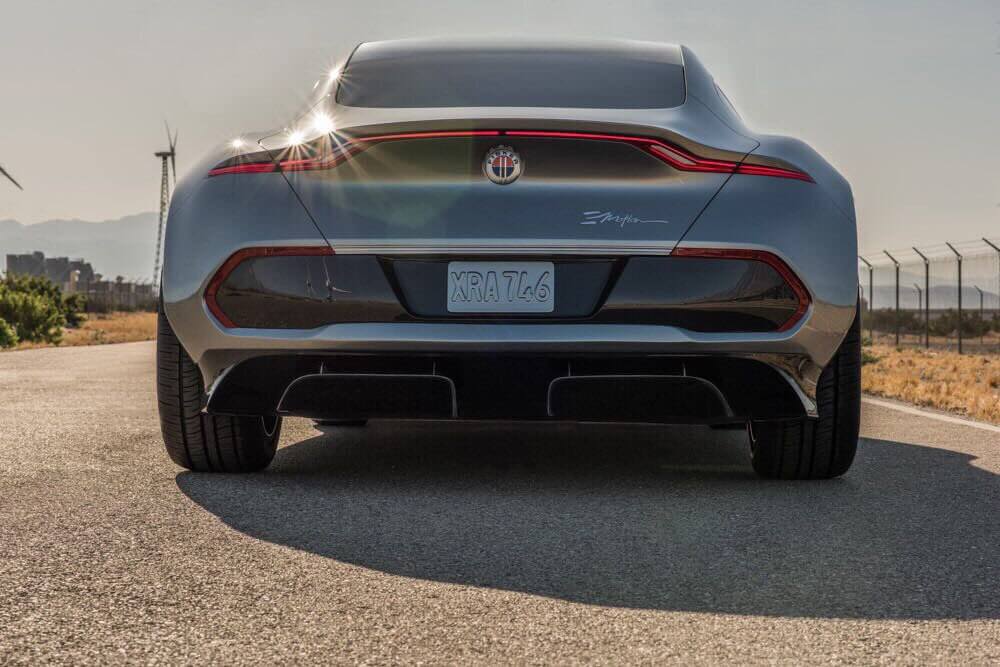 Задняя часть электрокара Fisker EMotion Задняя часть электрокара Fisker EMotion
