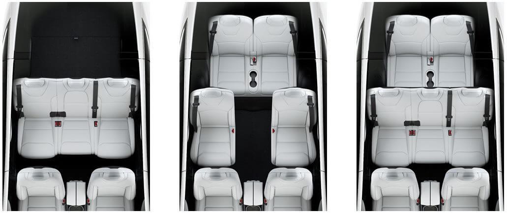 Схема сидений в Tesla Model X Схема сидений в Tesla Model X