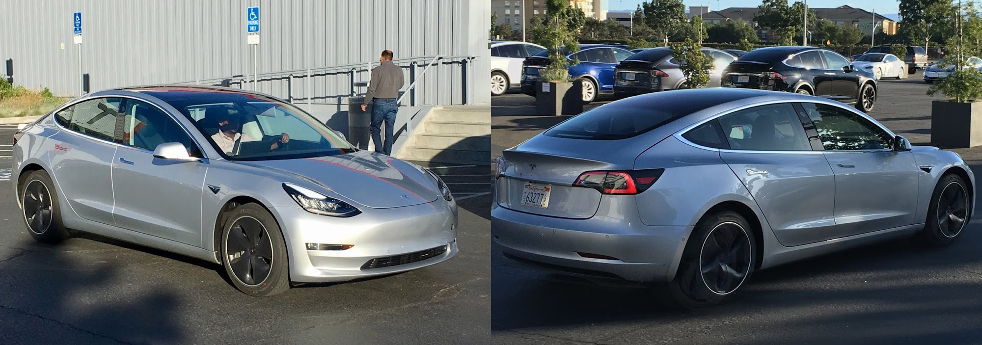 Midnight Silver Metallic и Silver Metallic Tesla Model 3 Цвета Midnight Silver Metallic и Silver Metallic Tesla Model 3