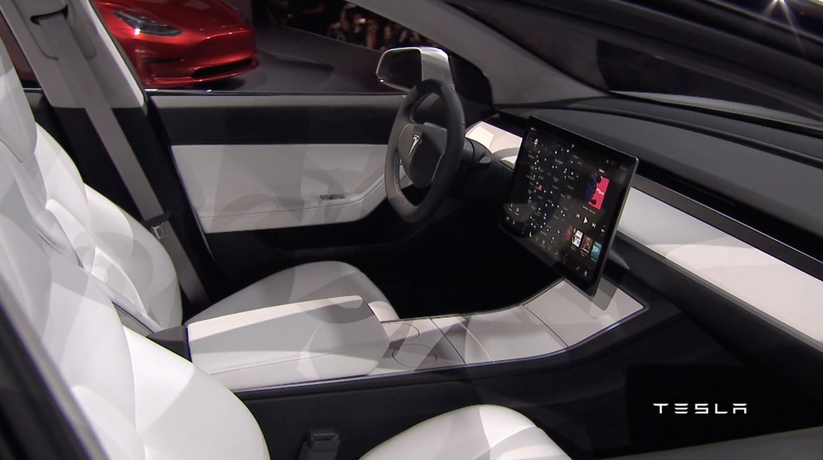 Салон Tesla Model 3 Салон Tesla Model 3
