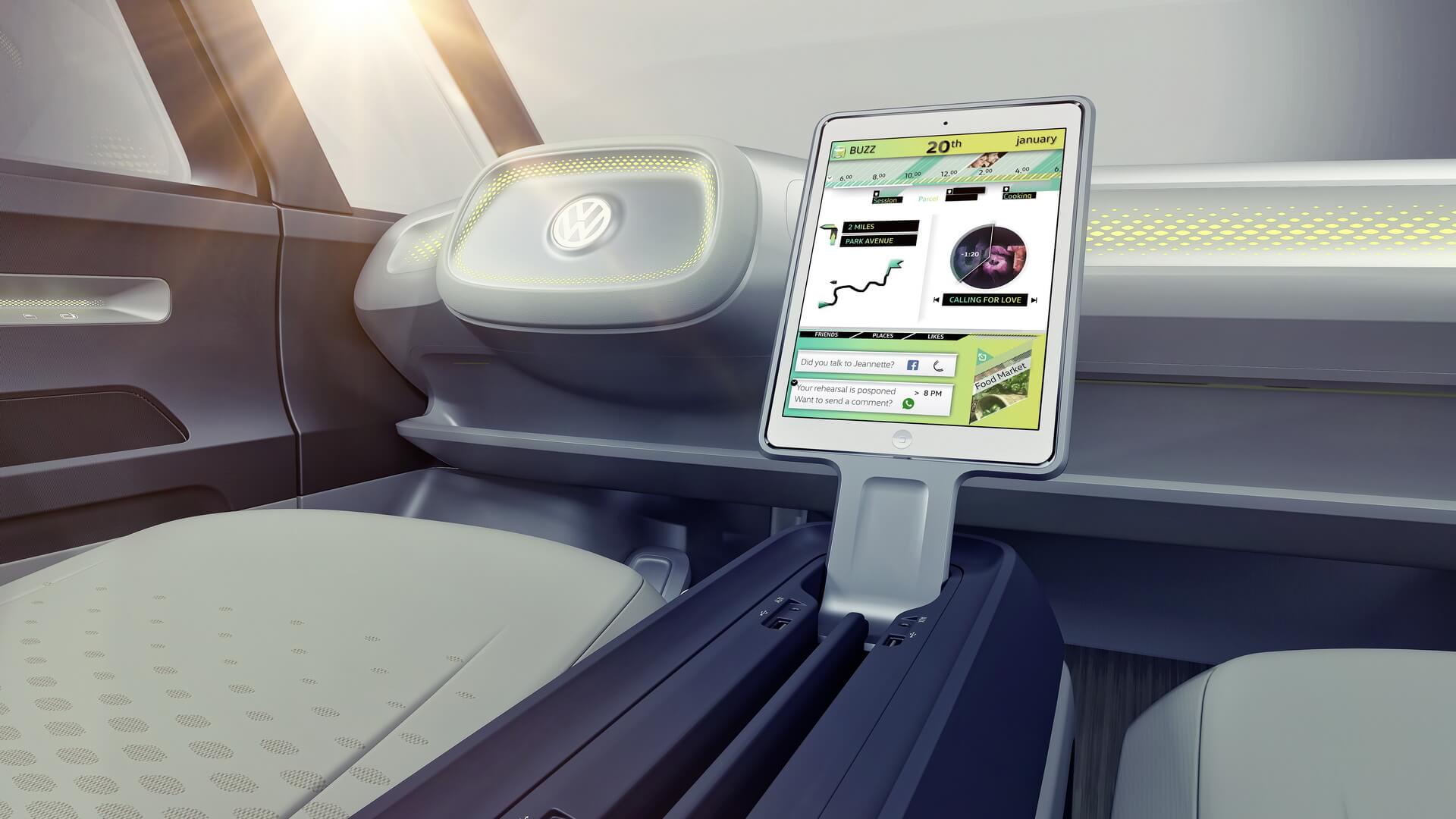 Дисплей центральной консоли I.D. BUZZ Дисплей центральной консоли I.D. BUZZ