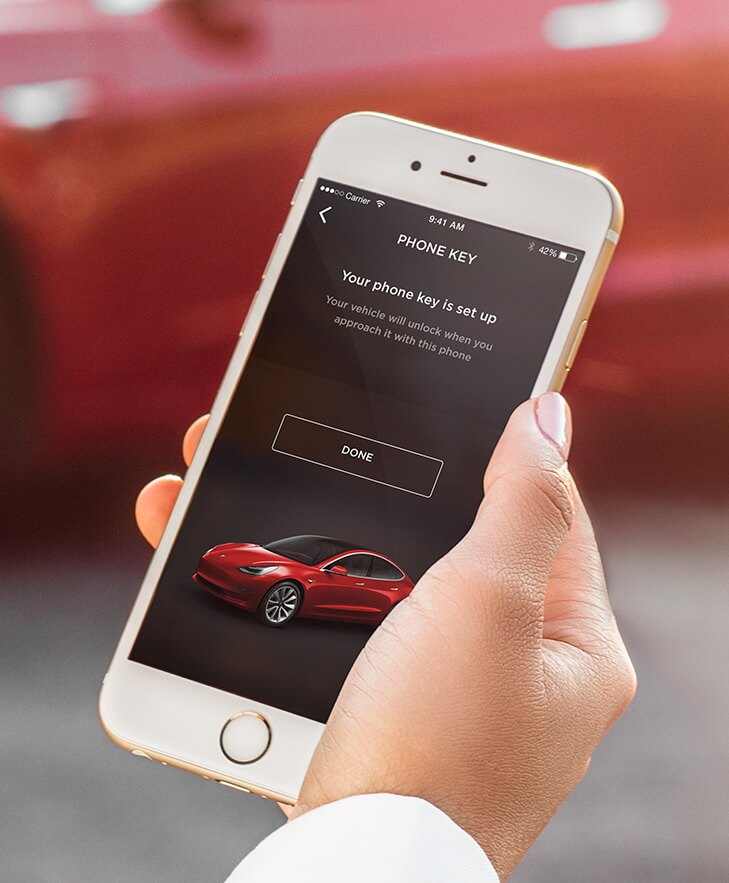Приложение Tesla Model 3 в iPhone Приложение Tesla Model 3 в iPhone