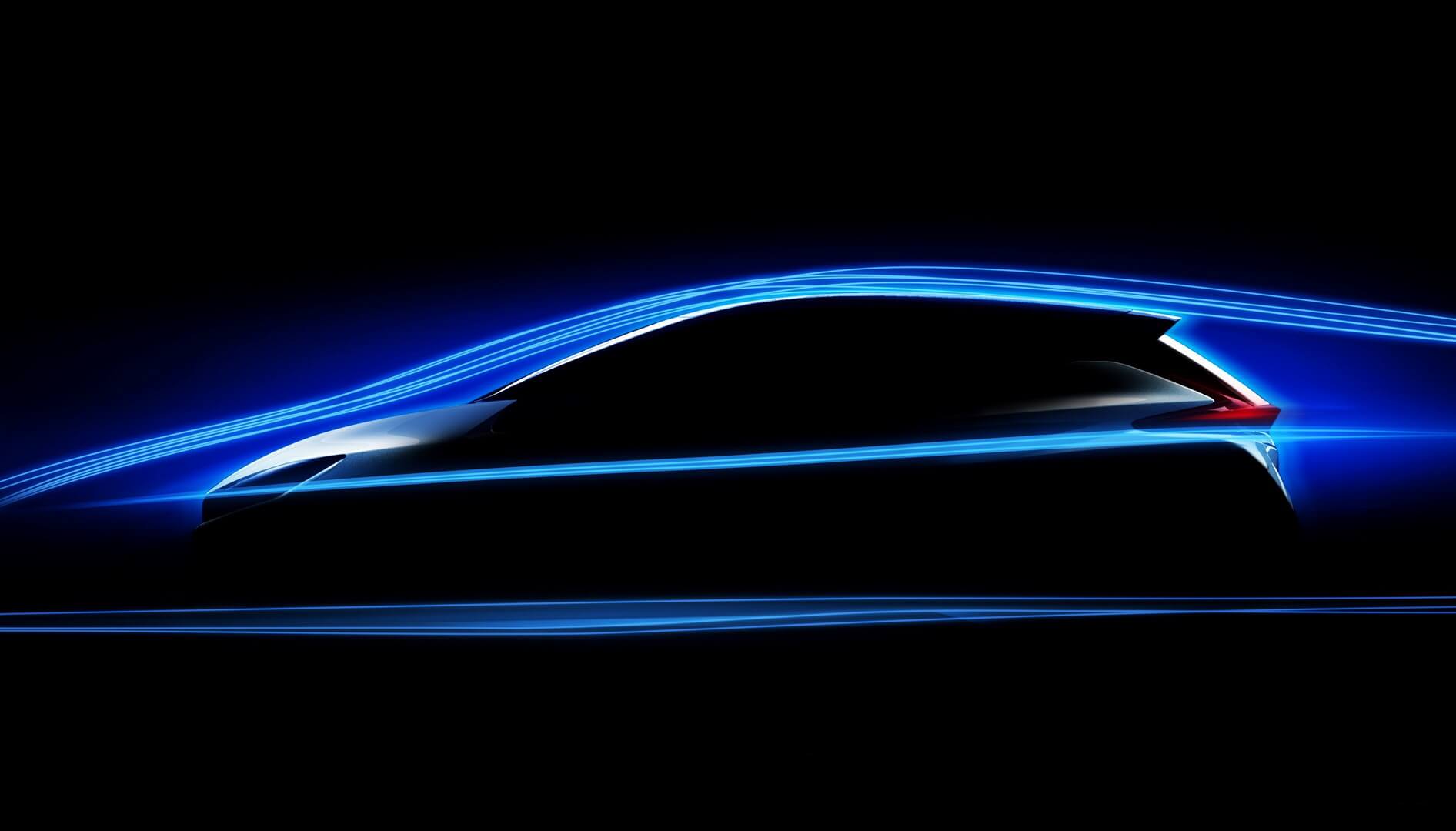 Фото силуэта электромобиля Nissan Leaf 2018 Фото силуэта электромобиля Nissan Leaf 2018