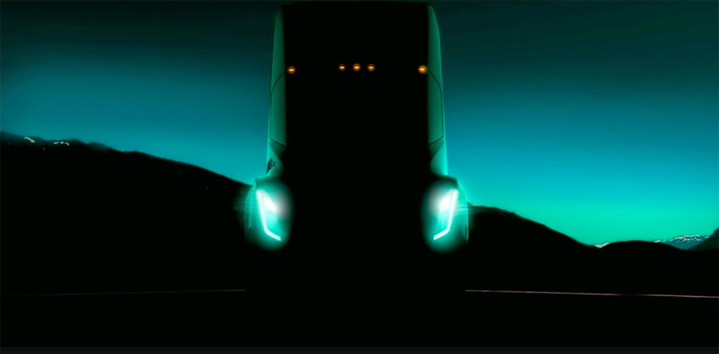 Официальный фото-тизер Tesla Semi Официальный фото-тизер Tesla Semi