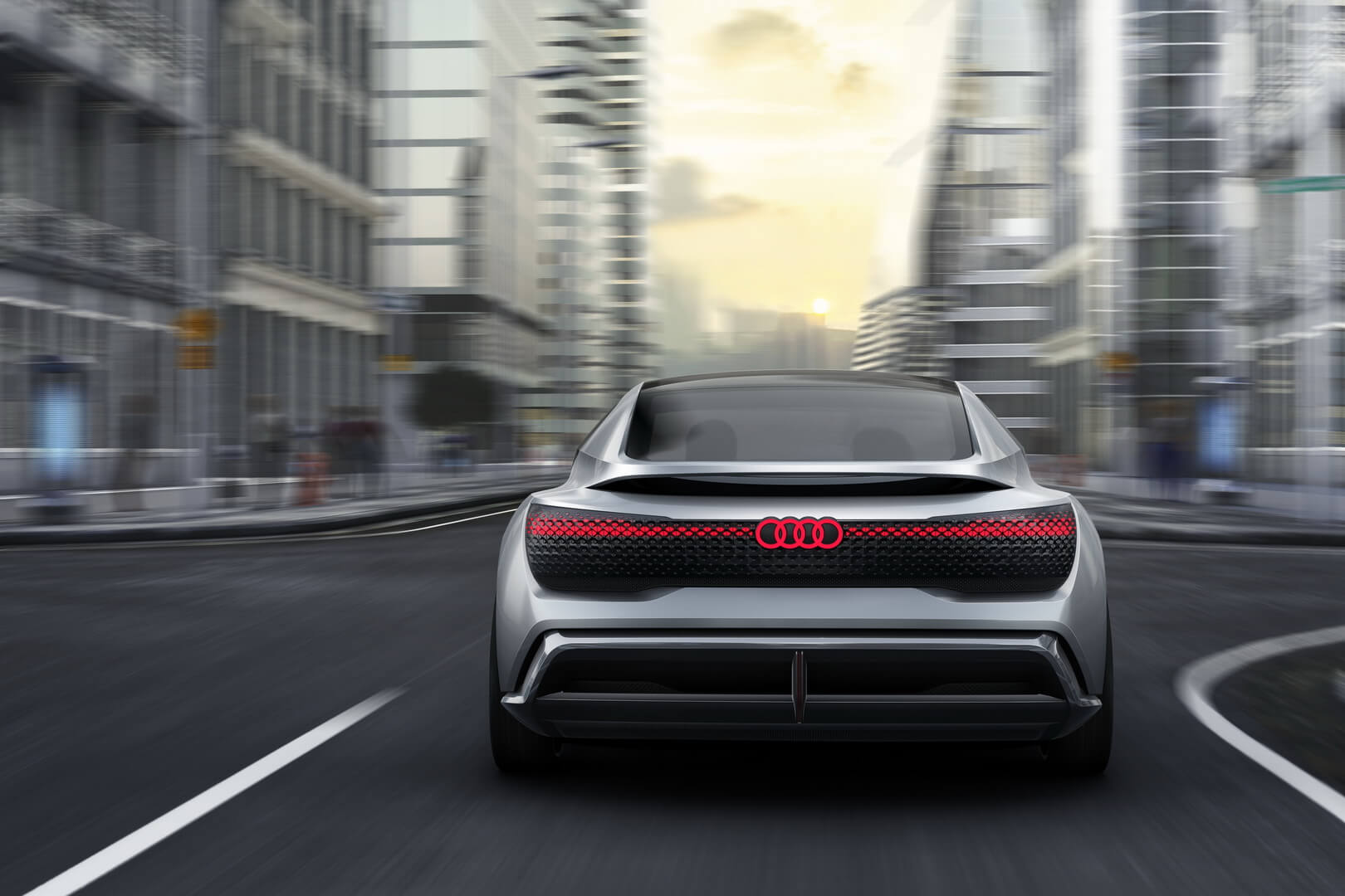 Вид сзади на концепт Audi Aicon Вид сзади на концепт Audi Aicon