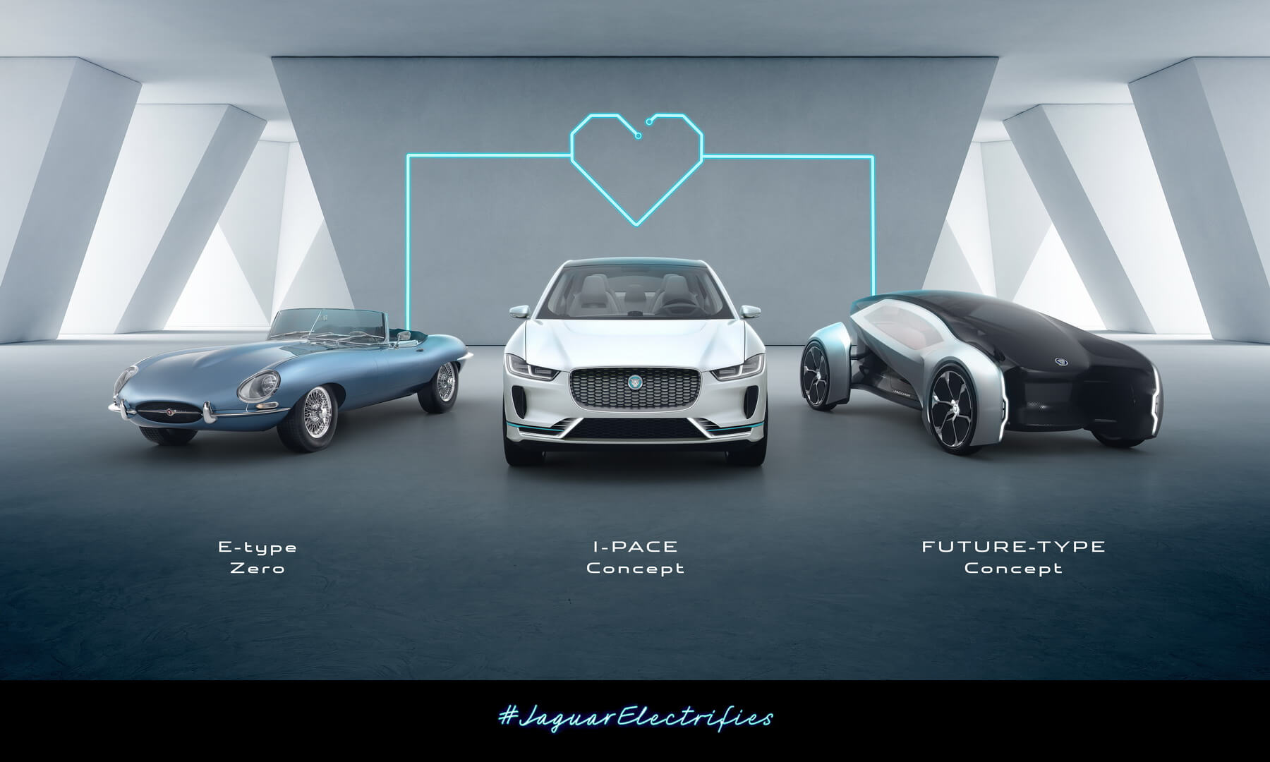 Jaguar E-type Zero, I-Pace, Future-Type Concept Jaguar E-type Zero, I-Pace, Future-Type Concept