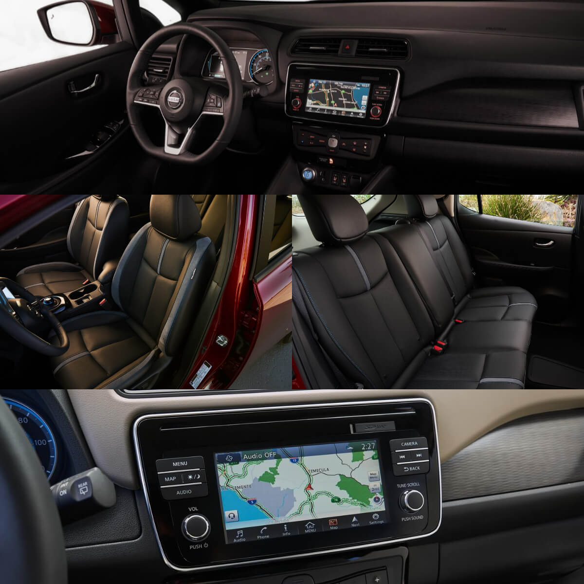 Салон Nissan Leaf 2018 Салон Nissan Leaf 2018