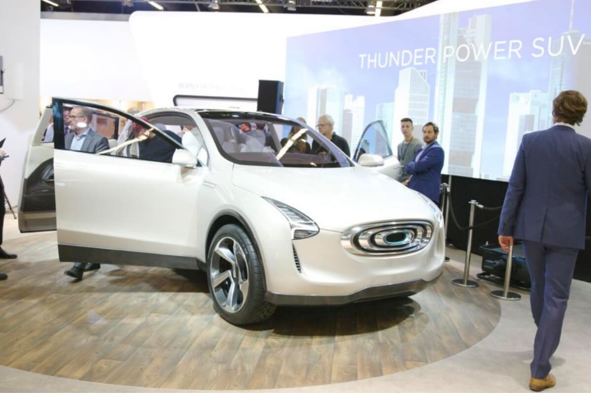 Электрический внедорожник Thunder Power на автосалоне во Франкфурте IAA 2017 Электрический внедорожник Thunder Power на автосалоне во Франкфурте IAA 2017