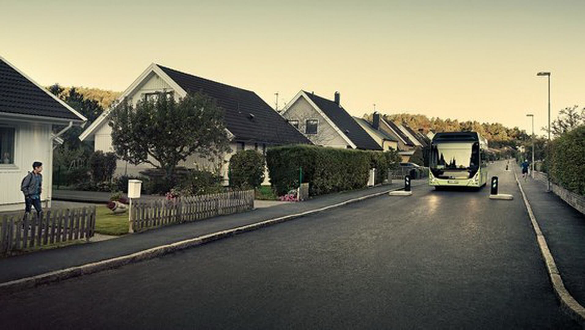 Электрический автобус Volvo 7900 на маршруте Электрический автобус Volvo 7900 на маршруте