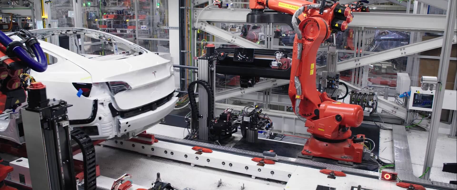 Производство электромобилей Tesla Model 3 Производство электромобилей Tesla Model 3