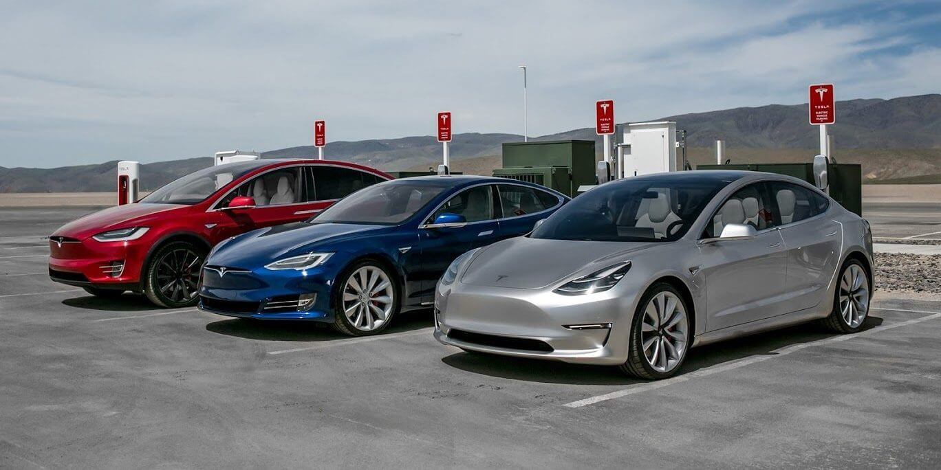 Электромобили Tesla Model X, Model S и Model 3 Электромобили Tesla Model X, Model S и Model 3