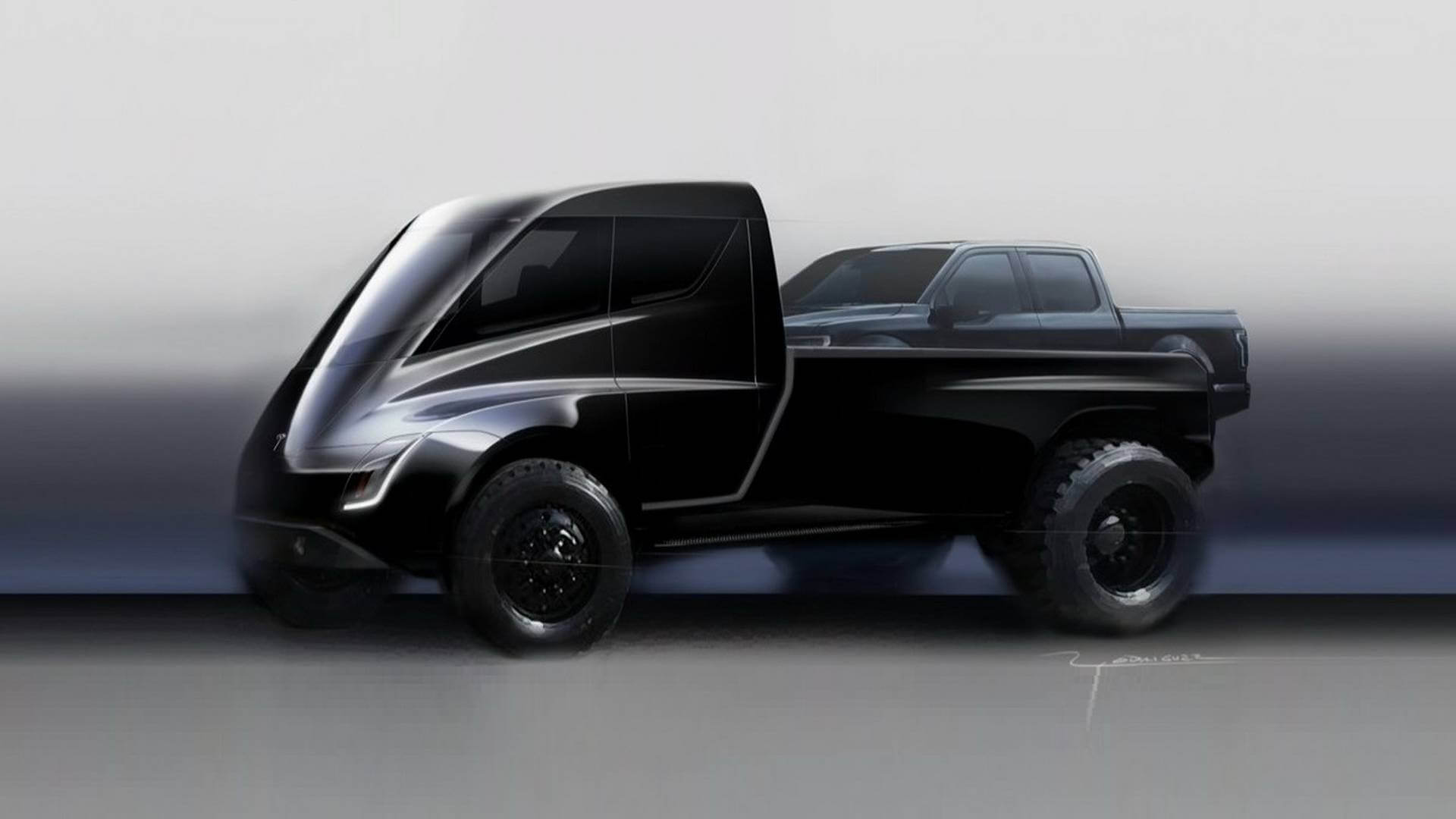 Прототип электрогрузовика Tesla Pickup Прототип электрогрузовика Tesla Pickup