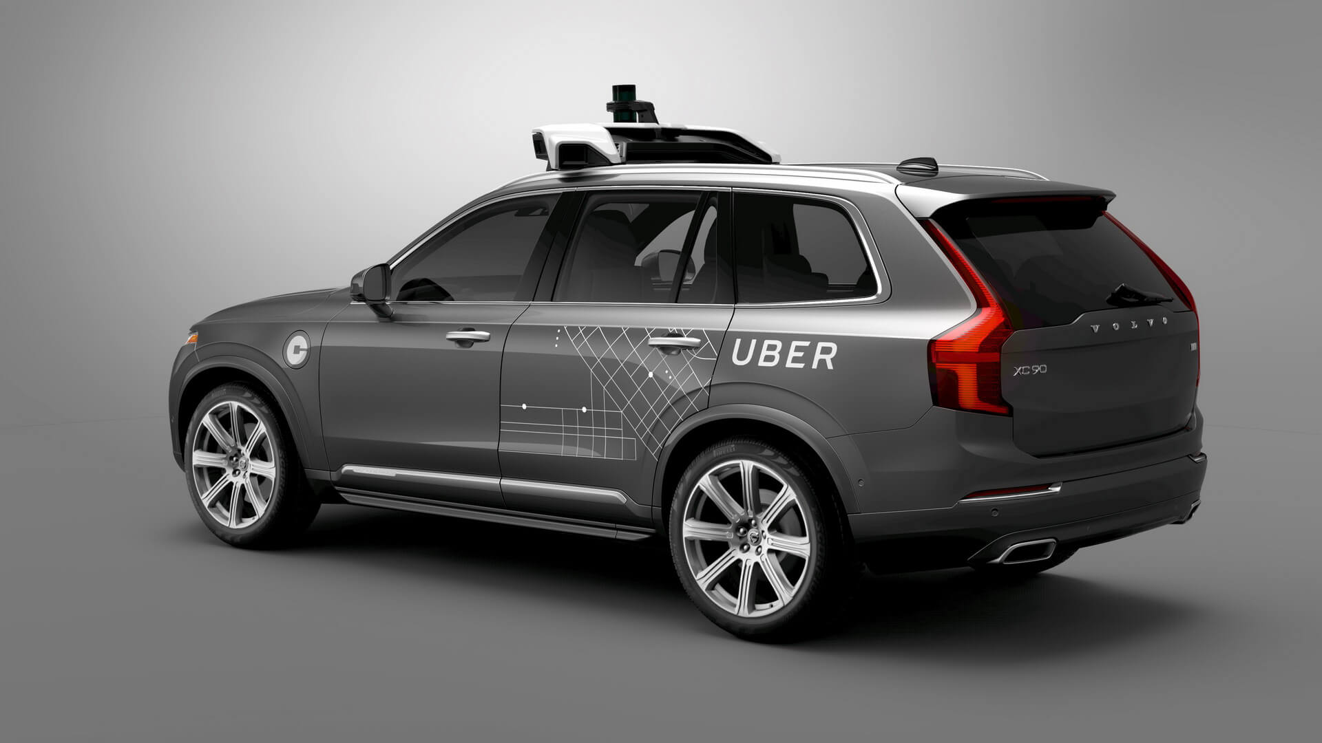 Автономный плагин-гибрид Volvo XC90 для Uber Автономный плагин-гибрид Volvo XC90 для Uber