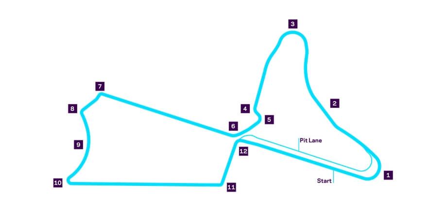 Схема трассы уличных гонок Formula E в Марракеше Схема трассы уличных гонок Formula E в Марракеше