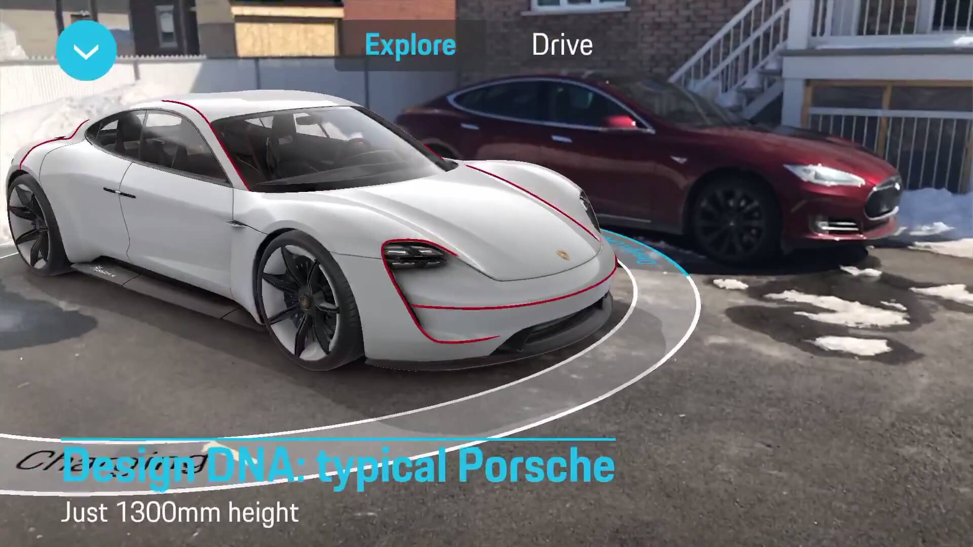 Сравнение Porsche Mission E и Tesla Model S в приложении Сравнение Porsche Mission E и Tesla Model S в приложении