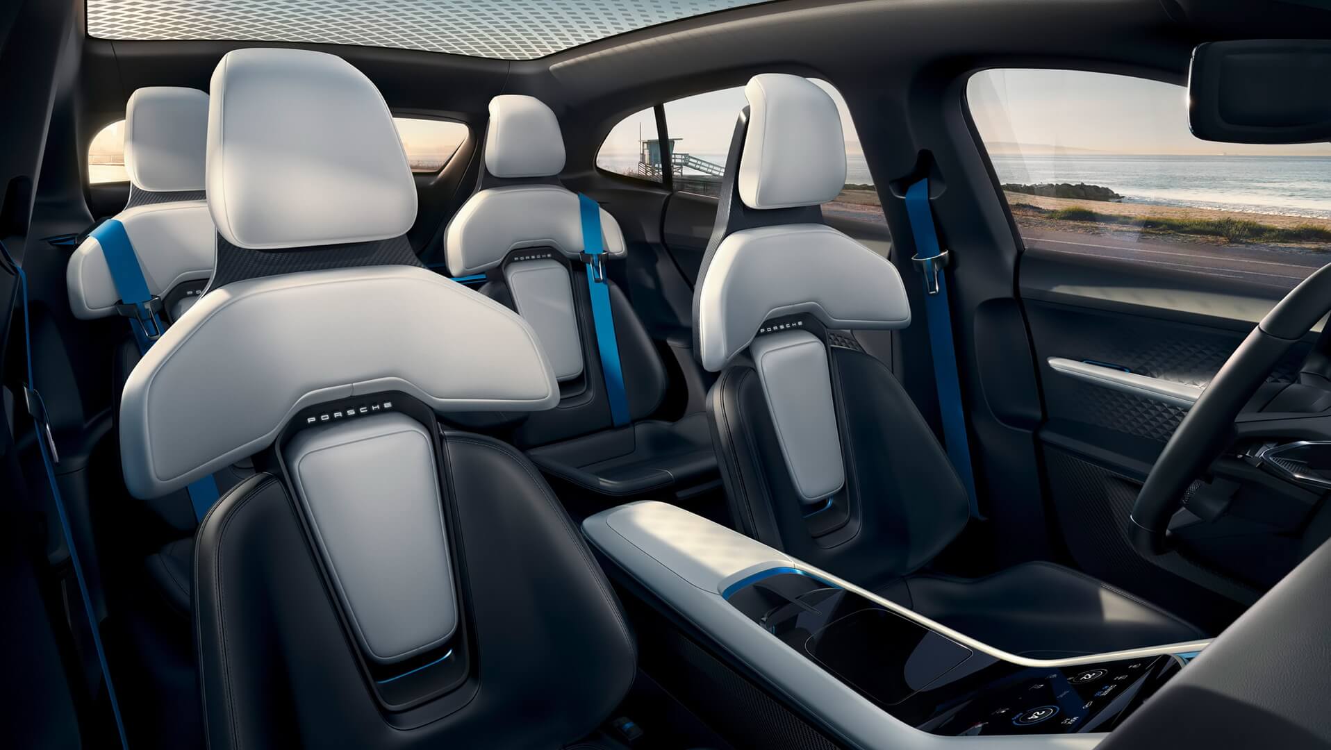 Салон Porsche Mission E Cross Turismo Салон Porsche Mission E Cross Turismo