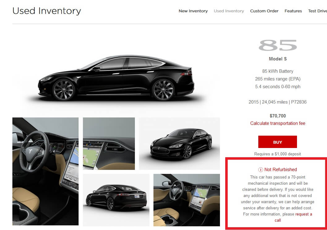 Tesla Model S 85 получившая отказ в «восстановлении» на сайте компании Tesla Model S 85 получившая отказ в «восстановлении» на сайте компании