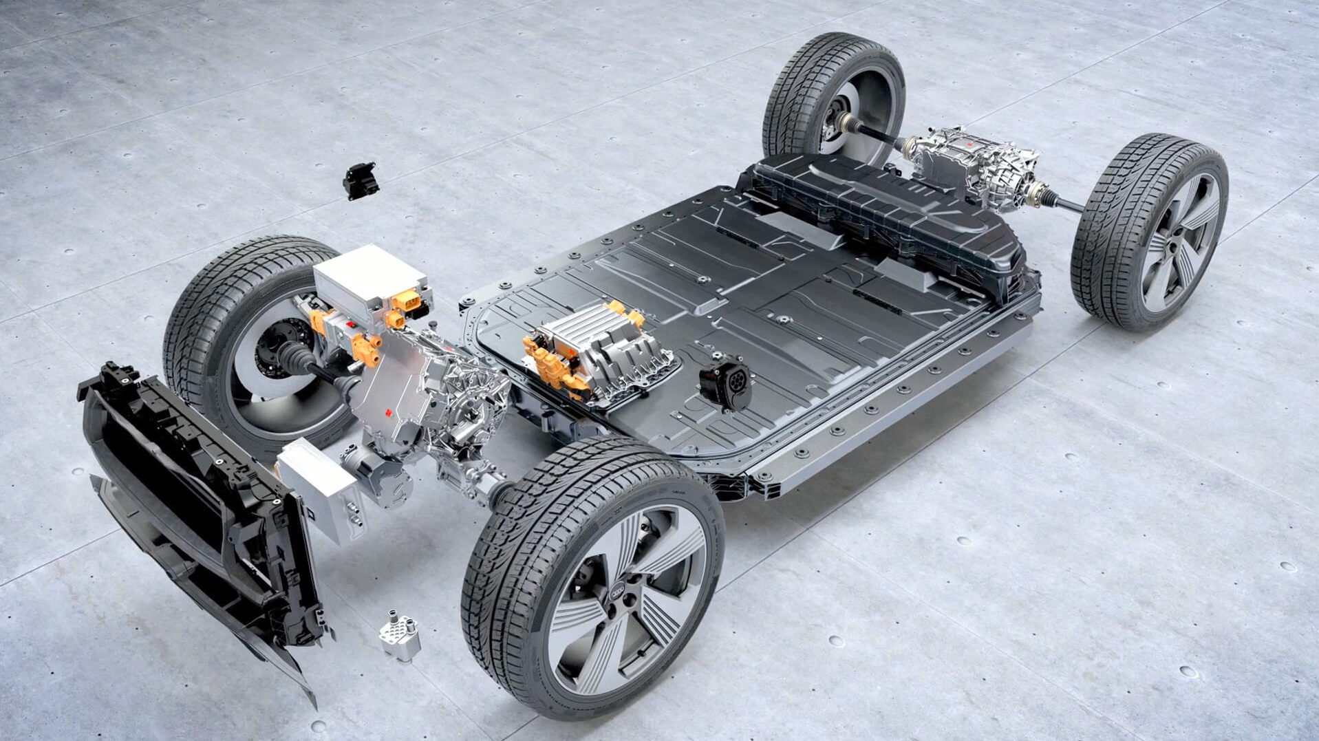 Силовая установка электромобиля Audi e-tron quattro Силовая установка электромобиля Audi e-tron quattro