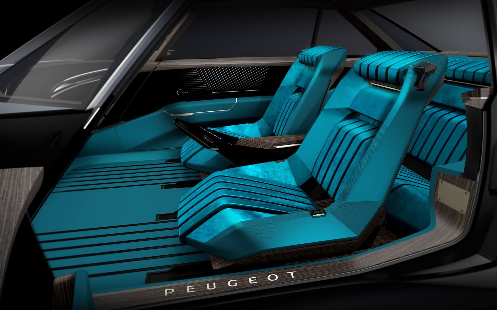 Салон концептуального электромобиля Peugeot e-Legend Салон концептуального электромобиля Peugeot e-Legend