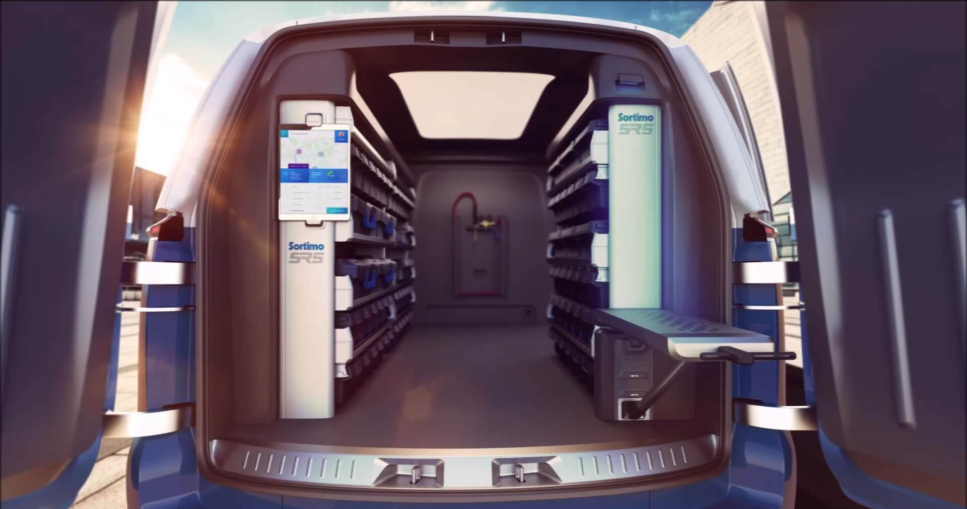 Стеллажная система в Volkswagen I.D. Buzz Cargo Стеллажная система в Volkswagen I.D. Buzz Cargo