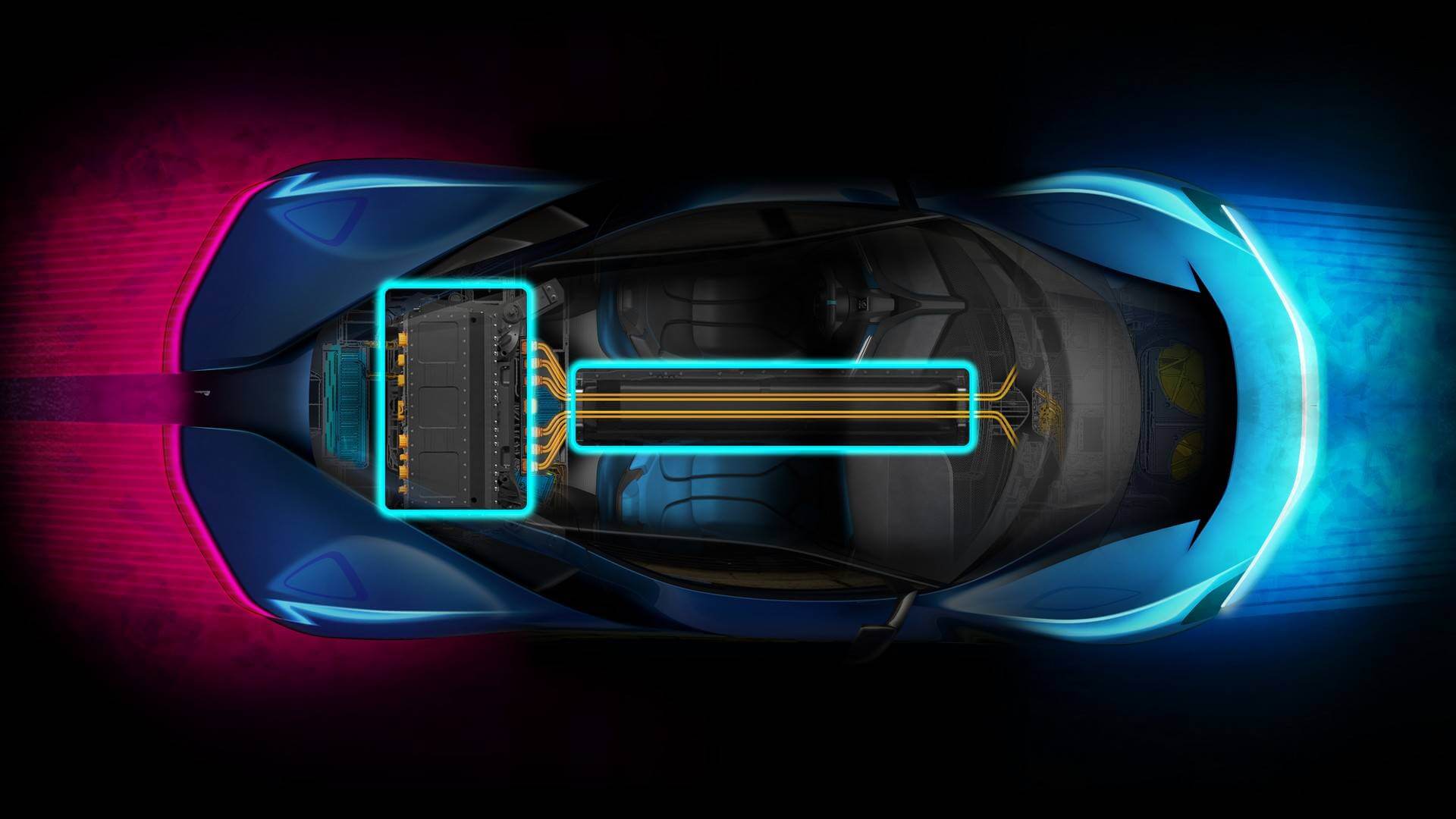 Силовая установка электрического гиперкара Pininfarina PF0 Силовая установка электрического гиперкара Pininfarina PF0