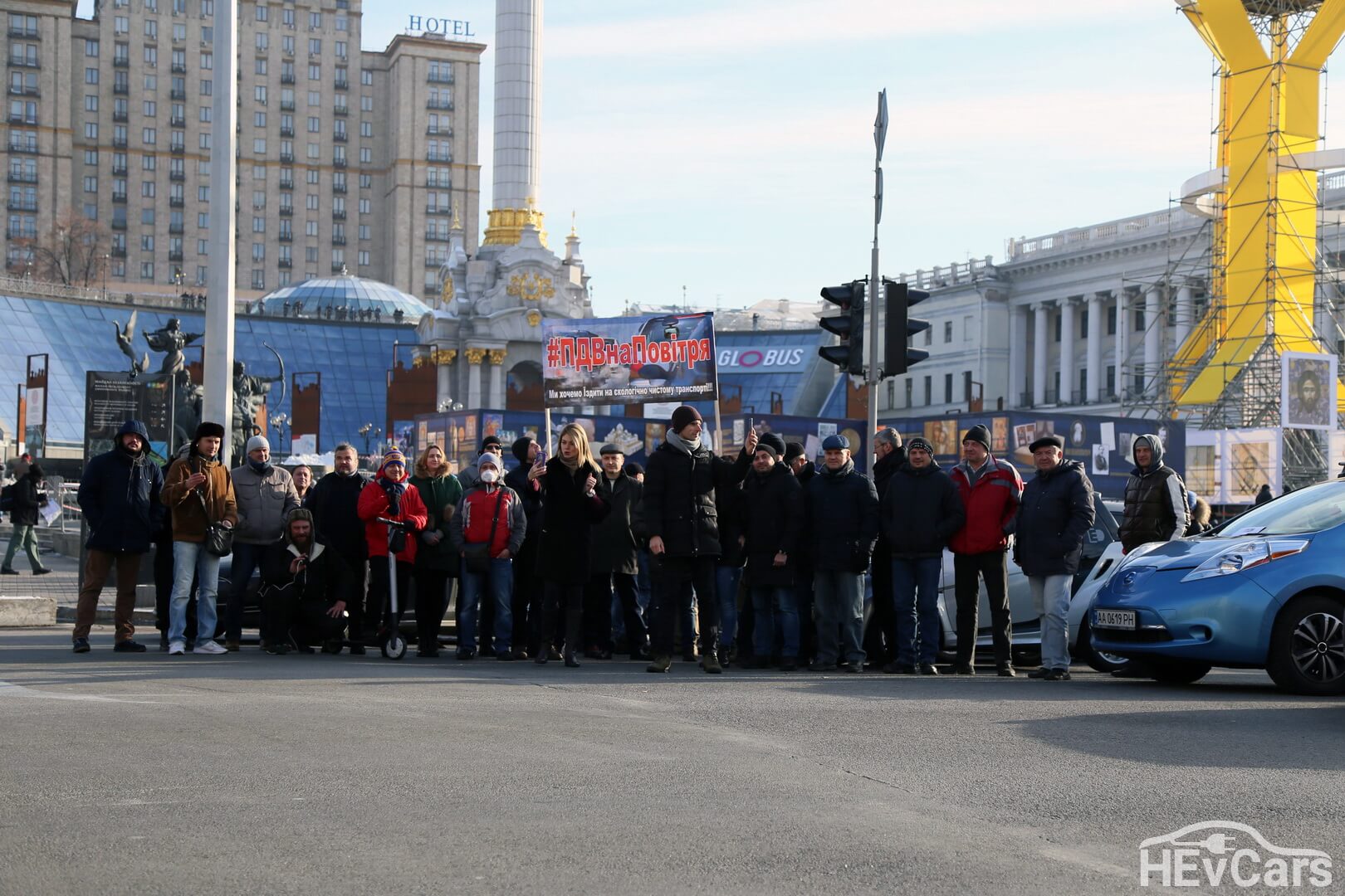 Сбор электромобилистов на Крещатике Сбор электромобилистов на Крещатике