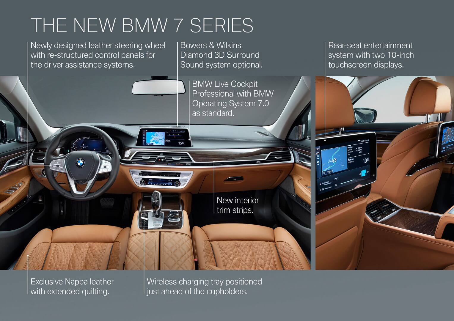 Изменения в салоне в BMW 7 Series 2019 Изменения в салоне в BMW 7 Series 2019