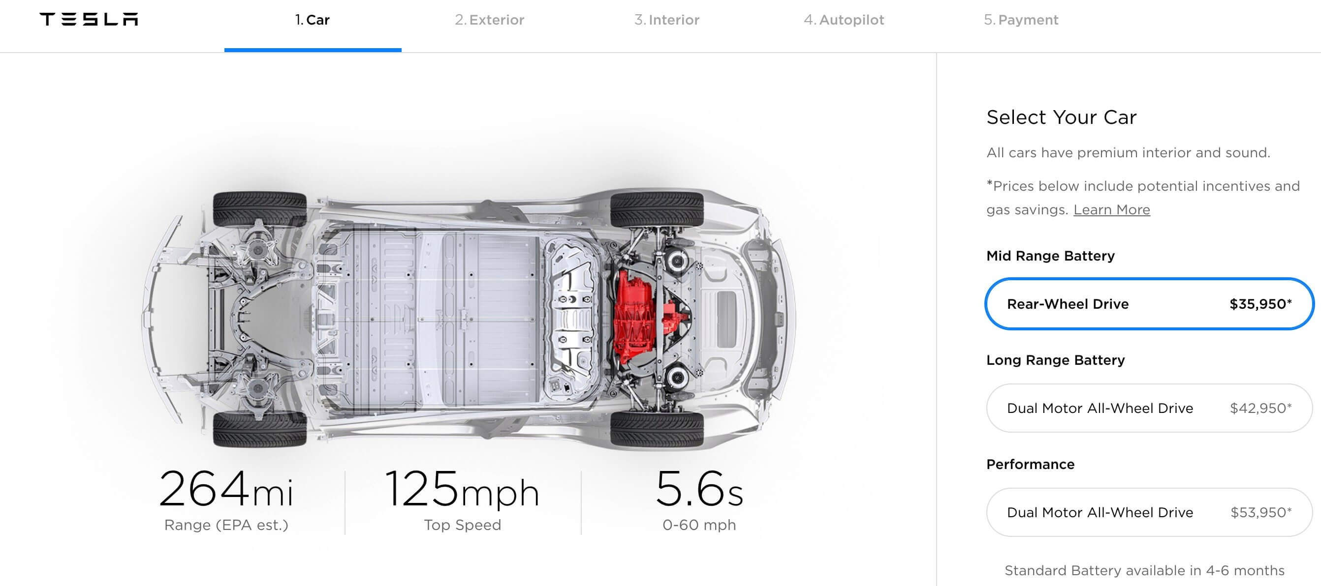 Конфигуратор Tesla Model 3 Mid Range Конфигуратор Tesla Model 3 Mid Range