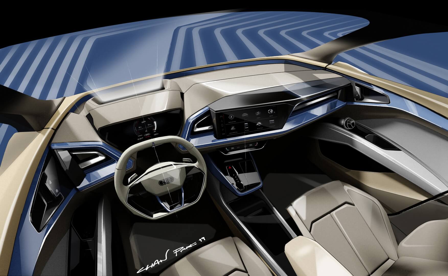 Дизайн интерьера Audi Q4 e-tron Дизайн интерьера Audi Q4 e-tron