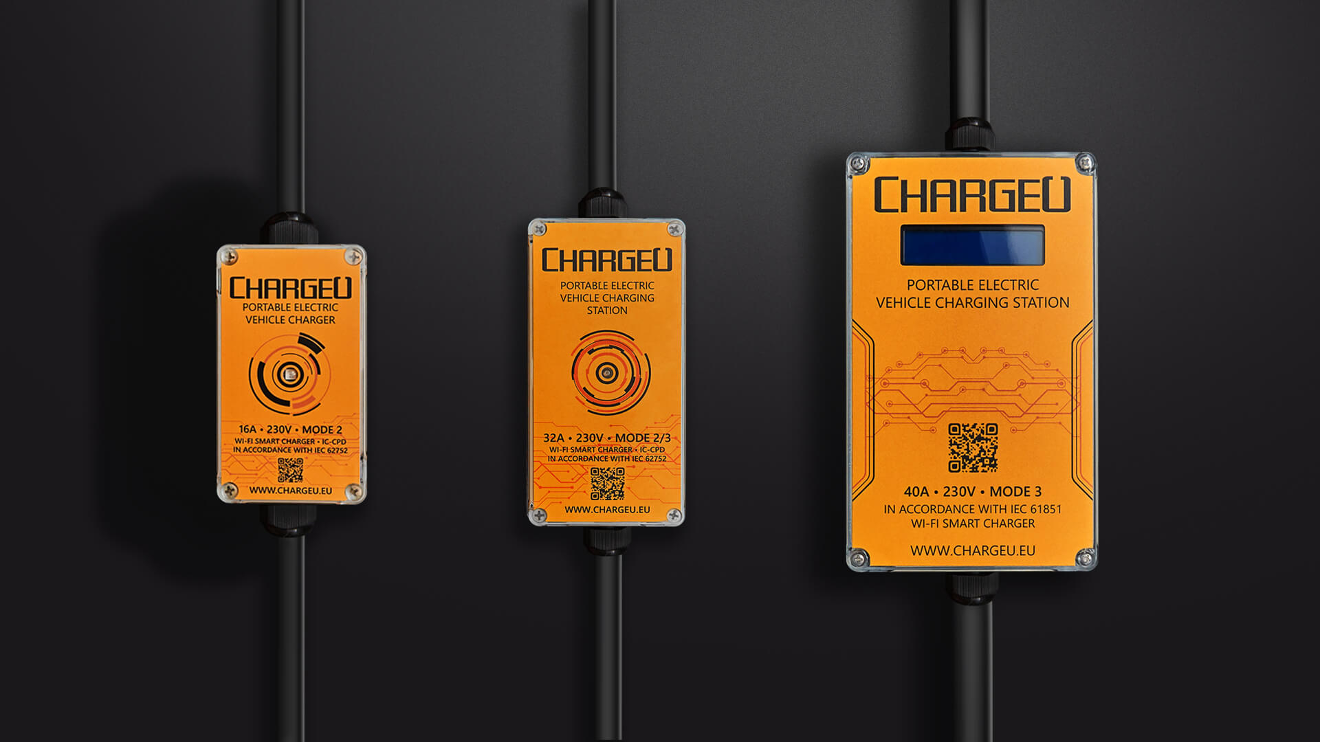 Портативные зарядные станции для электромобилей и плагин-гибридов ChargeU Портативные зарядные станции для электромобилей и плагин-гибридов ChargeU