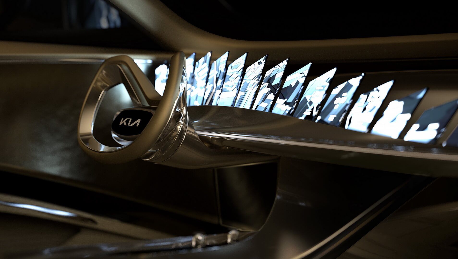 Передняя панель в формате 21 отдельного экрана электромобиля KIA Передняя панель в формате 21 отдельного экрана электромобиля KIA