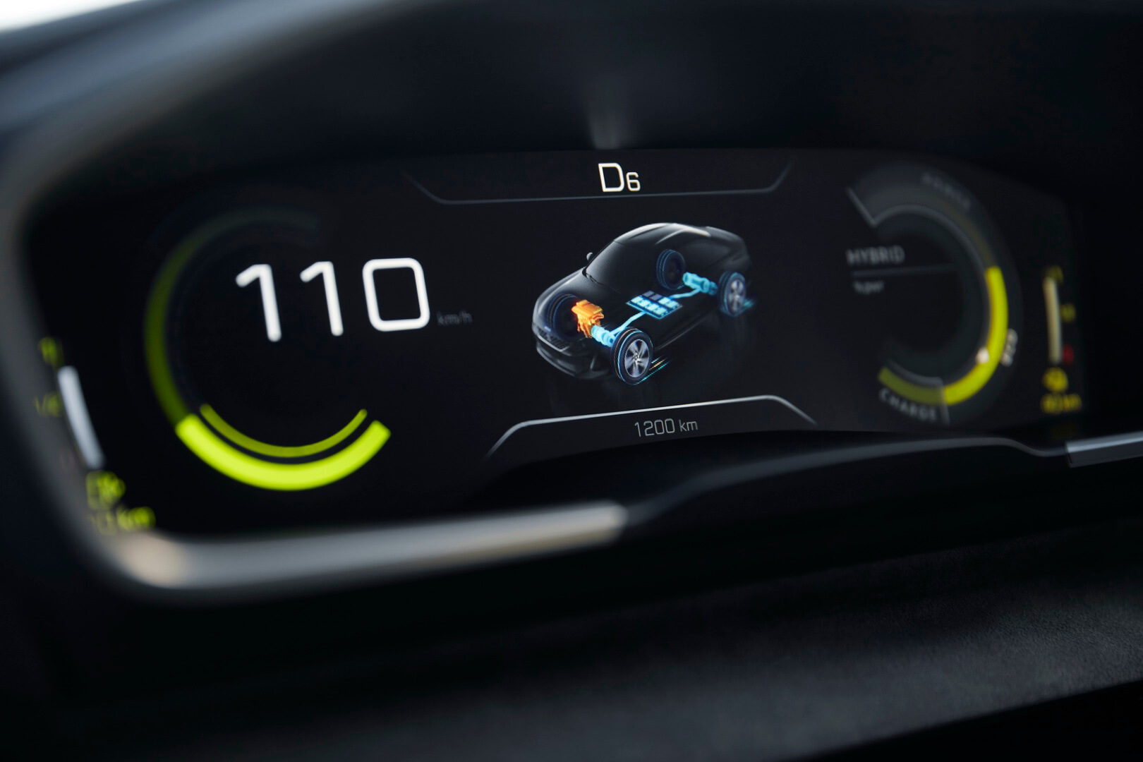 Изображение распределения энергии силовой установки на приборной панели Peugeot 508 Sport Engineered Изображение распределения энергии силовой установки на приборной панели Peugeot 508 Sport Engineered