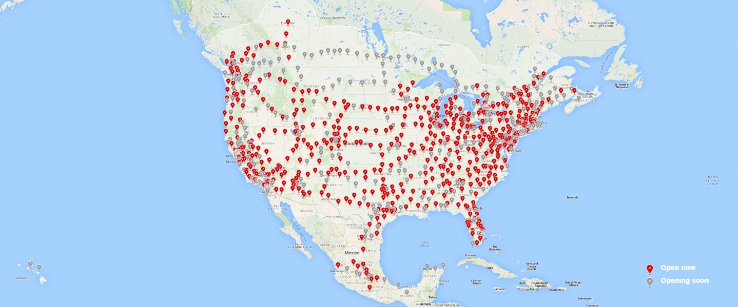Tesla Supercharger в Северной Америке Tesla Supercharger в Северной Америке