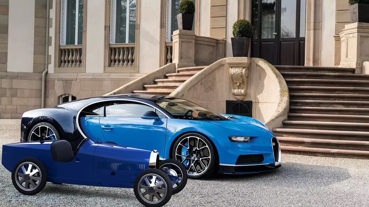 Bugatti Baby II и Bugatti Chiron Bugatti Baby II и Bugatti Chiron