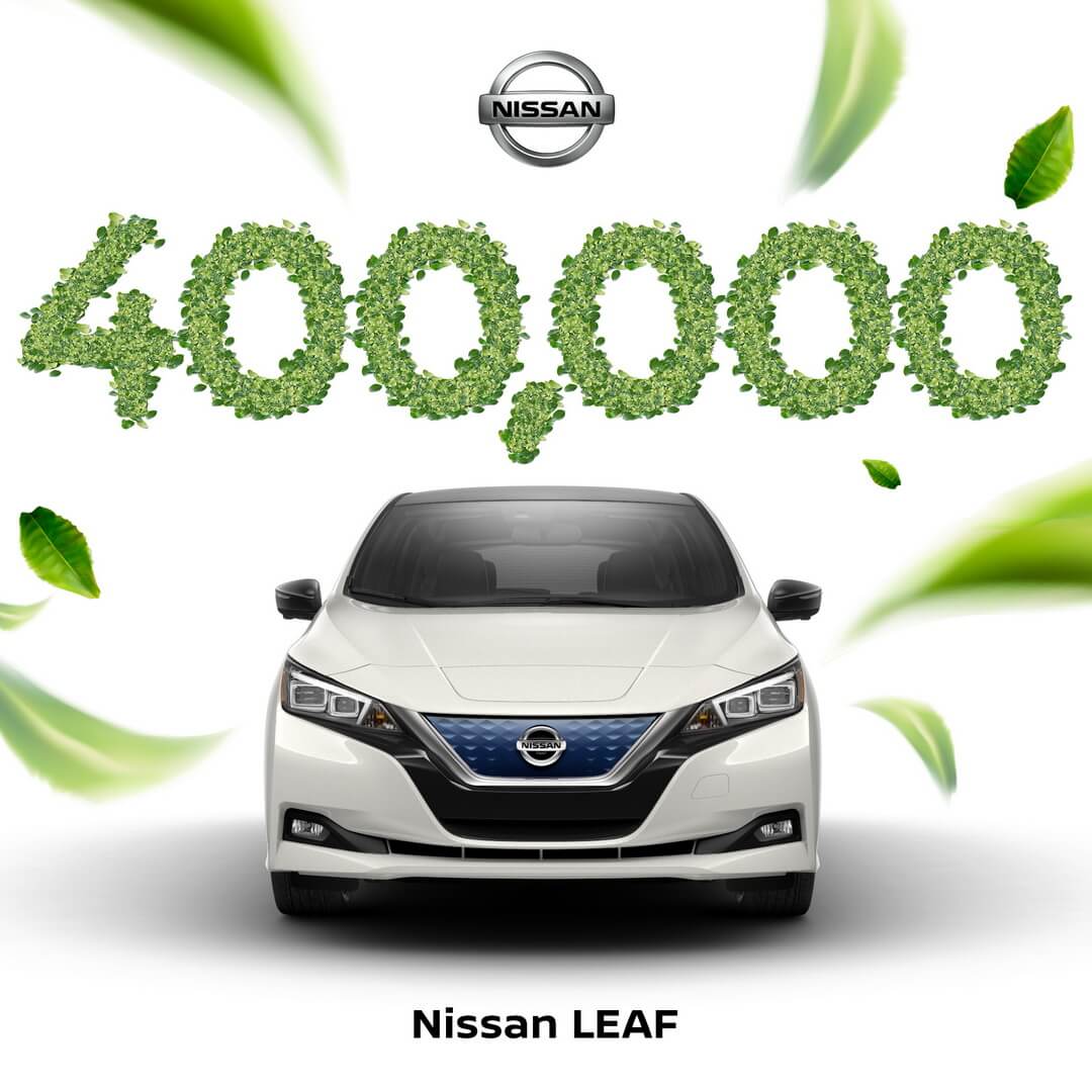Nissan продал 400 000 электромобилей Leaf за все время существования модели Nissan продал 400 000 электромобилей Leaf за все время существования модели