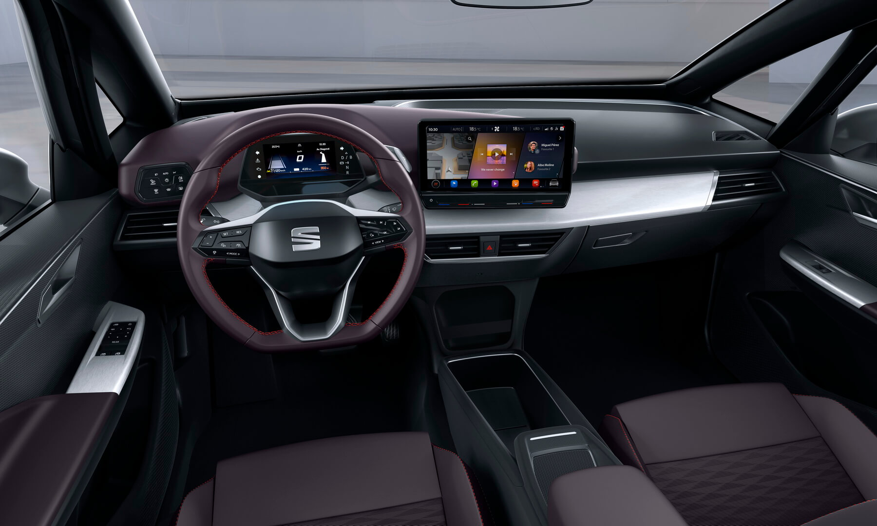 Интерьер электромобиля Seat el-Born Интерьер электромобиля Seat el-Born