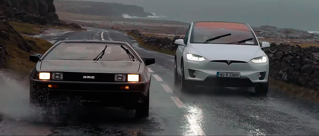 DeLorean и Tesla Model X DeLorean и Tesla Model X
