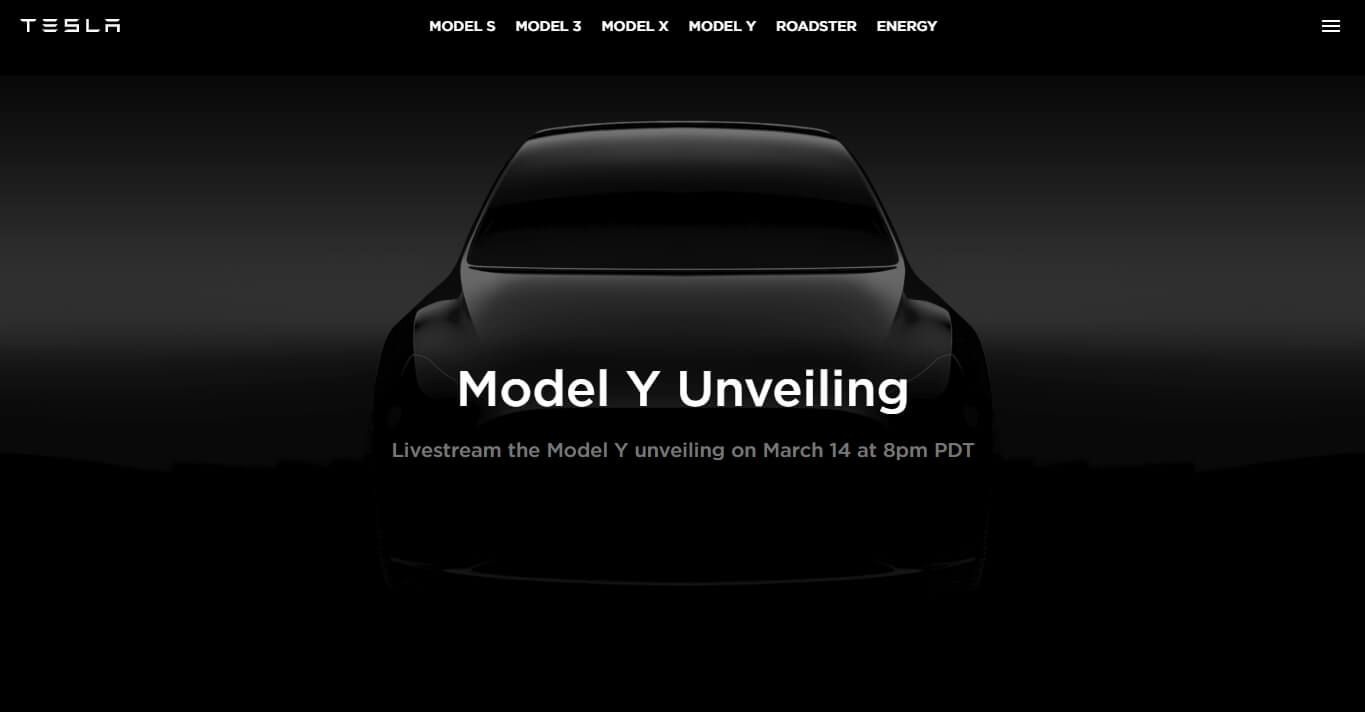 Tesla добавила страницу Model Y на свой веб-сайт Tesla добавила страницу Model Y на свой веб-сайт