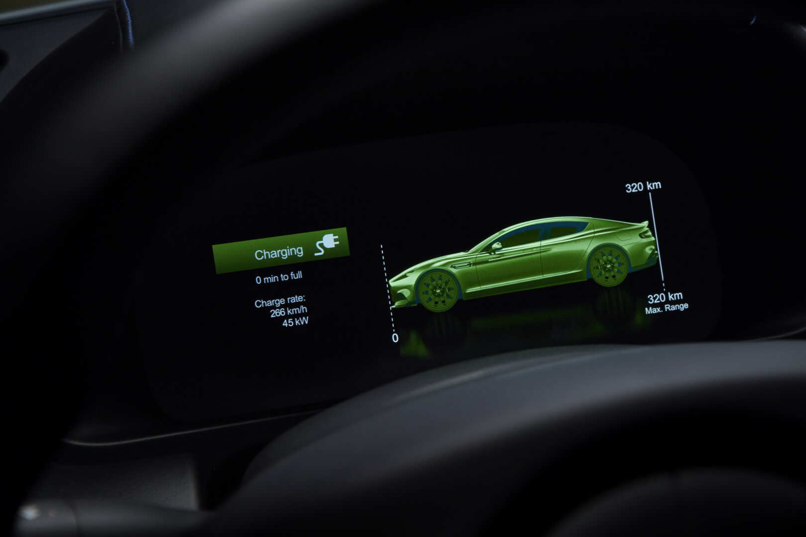Показатель запаса хода Aston Martin Rapide E Показатель запаса хода Aston Martin Rapide E