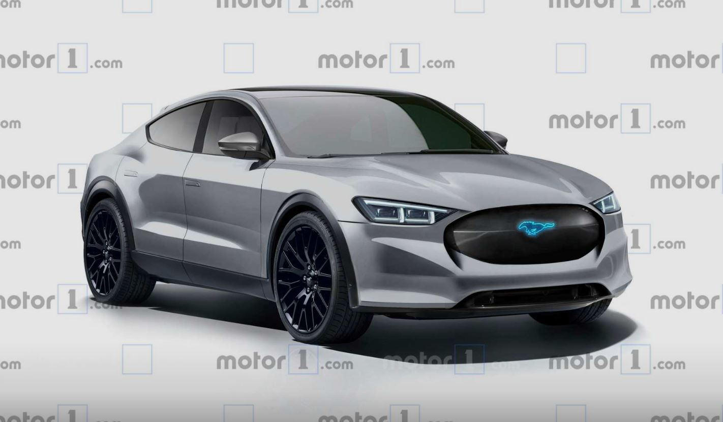 Рендер от Motor1 электрокроссовера Mustang Mach-E Рендер от Motor1 электрокроссовера Mustang Mach-E