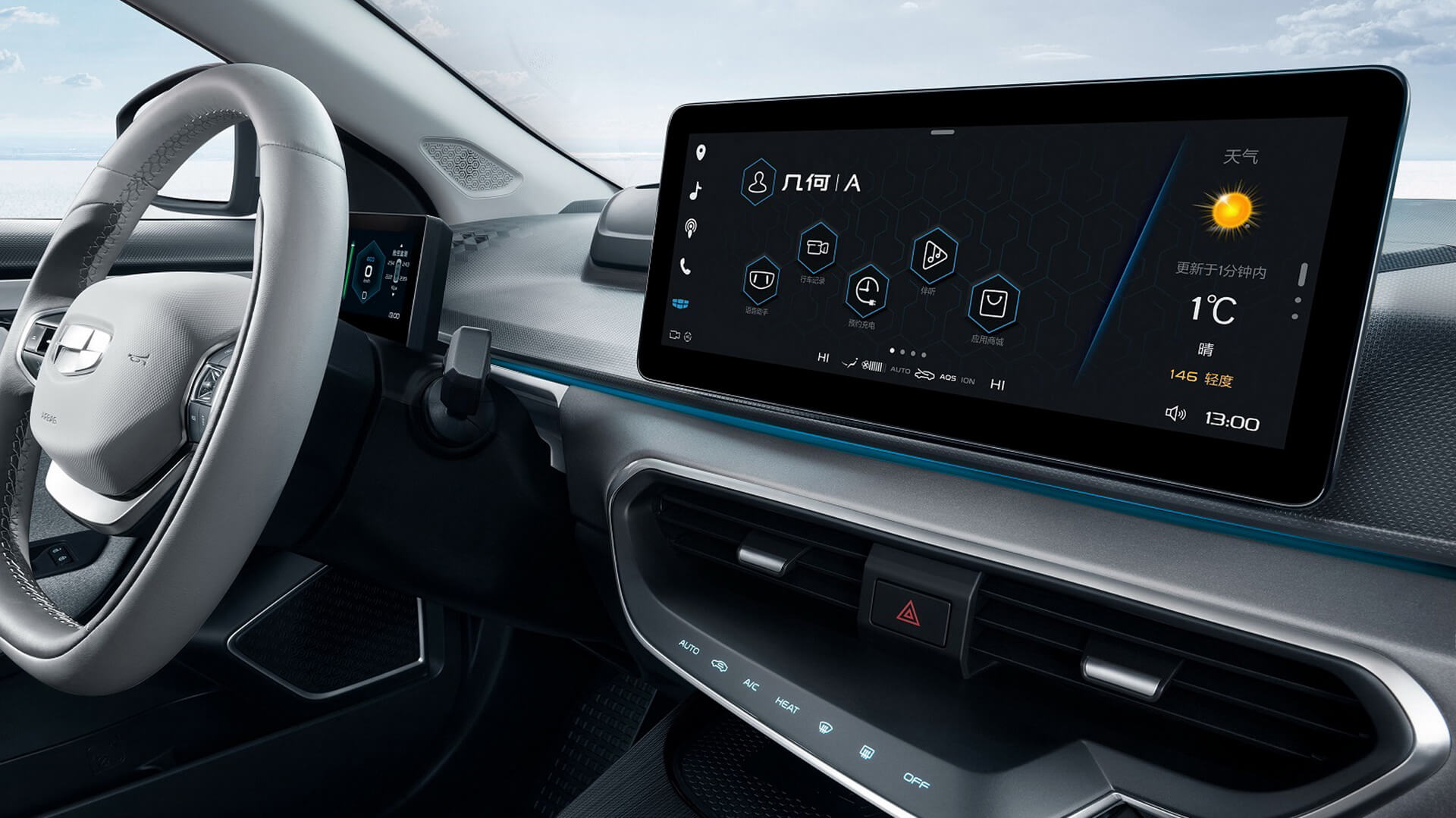Мультимедийный экран в Geely Geometry А Мультимедийный экран в Geely Geometry А