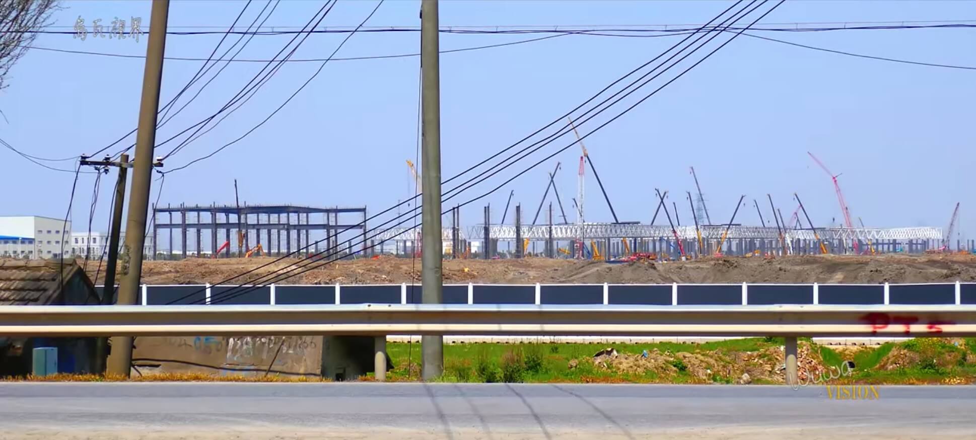 Строительство завода Tesla Gigafactory 3 в Китае Строительство завода Tesla Gigafactory 3 в Китае