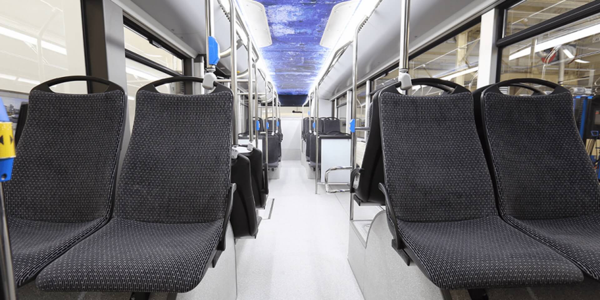 Салон электрического автобуса Solaris Urbino 12 Салон электрического автобуса Solaris Urbino 12