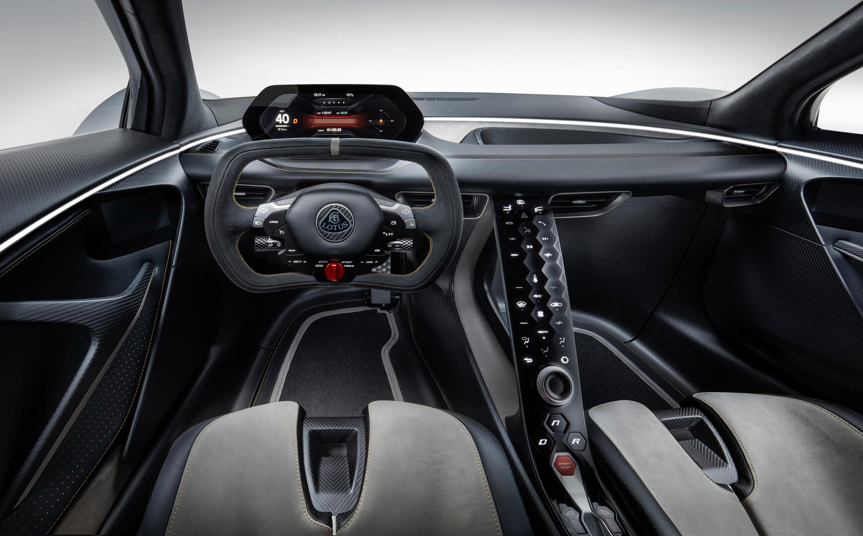 Интерьер Lotus Evija Интерьер Lotus Evija
