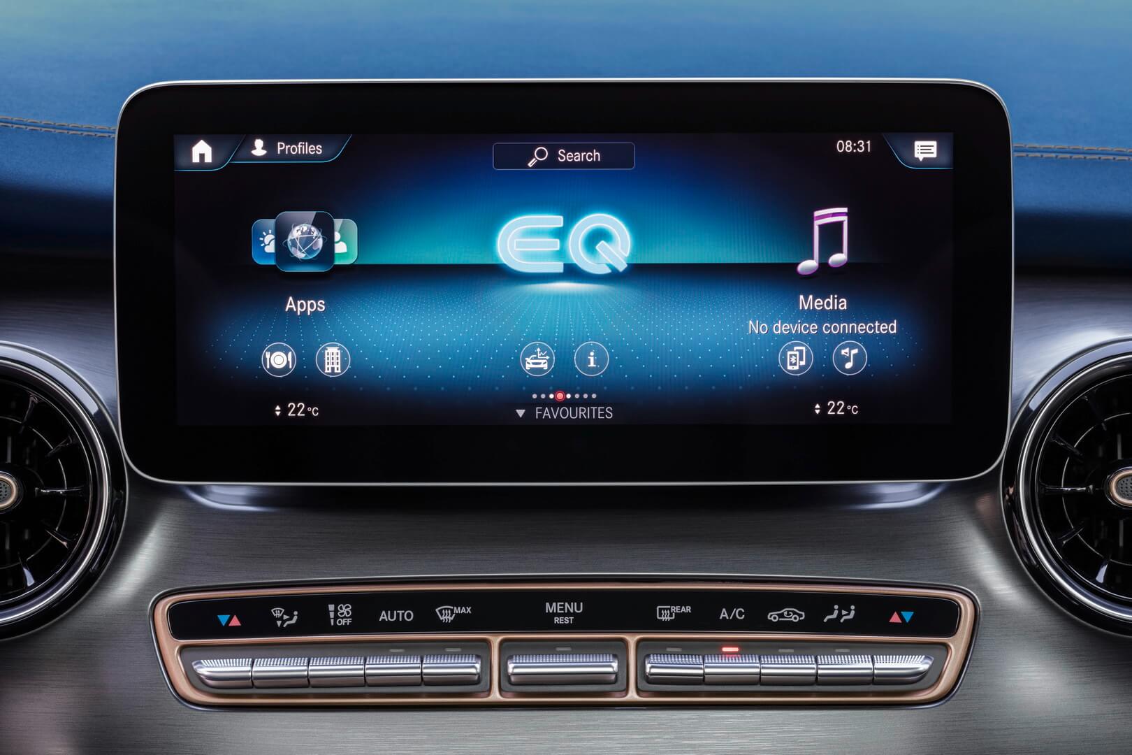 Центральный дисплей Mercedes-Benz EQV Центральный дисплей Mercedes-Benz EQV