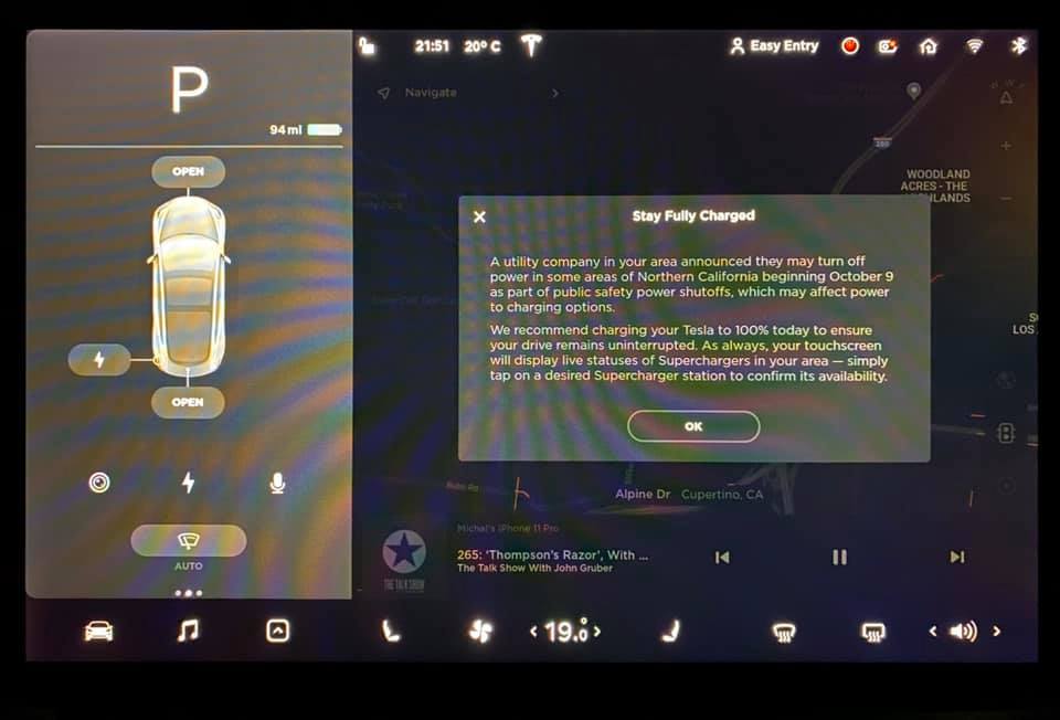 Tesla оповещает клиентов о сетевых отключениях электроэнергии Tesla оповещает клиентов о сетевых отключениях электроэнергии